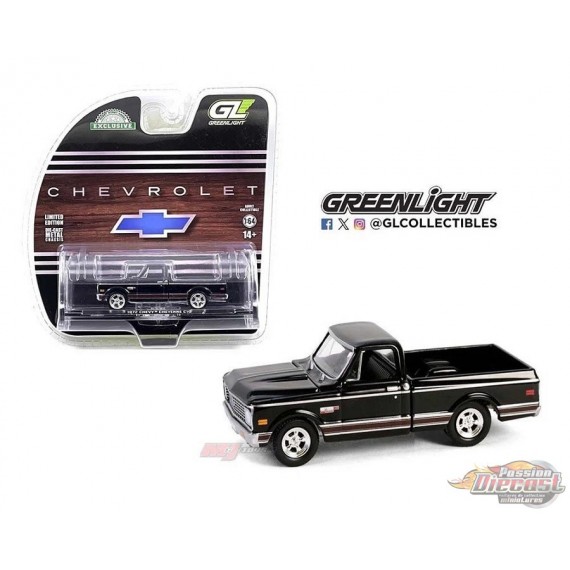 1972 Chevrolet Cheyenne C10 Short Bed Pickup Truck (Hobby Exclusive) - 1/64 Greenlight - 30546