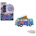 1973 Volkswagen Type 2 Westfalia Camper - Music Festival Van - Club Vee-Dub Series 21 - 1/64 Greenlight - 36120 C