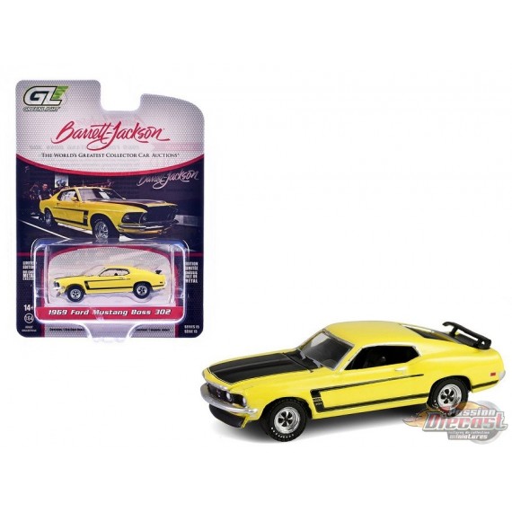 Ford Mustang Boss 302 1969 - Barrett-Jackson Scottsdale Edition Series 15 - 1/64 Greenlight - 37320 B