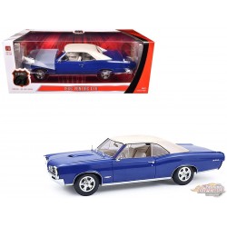 Pontiac GTO 1966 bleu barrière & toit blanc - 1/18 - Highway 61 - 18047