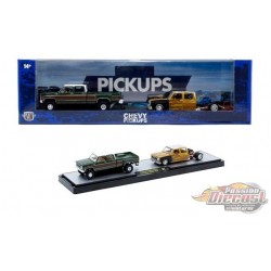 (Preorder) ( Max 1 par client) 1973 Chevrolet Cheyenne Super 30 & 1975 Chevrolet Silverado 30 4X4 - M2 1/64 - 36000-90 B