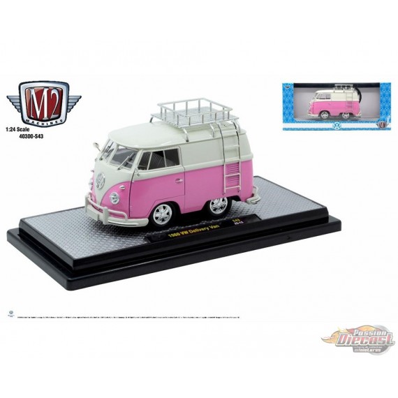 1960 Volkswagen Delivery Short Van Custom Rose - M2 Machines 1:24 - 40300-S43 C Passion Diecast