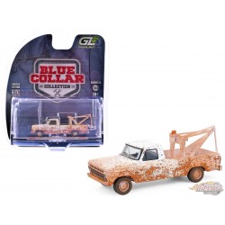 1973 Ford F100 Pickup Truck with Drop-In Tow Hook - Blue Collar Collection Series 14 - 1/64 Greenlight - 35300 B
