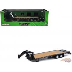 Remorque à col de cygne en Noir avec bandes de visibilité rouge et blanche - Hobby Exclusive - 1/64 Greenlight - 30390