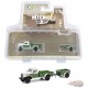1950 Dodge Power Wagon in Green and White 1/4 Ton Cargo Trailer - Hitch & Tow Series 32 - 1/64 GL - 32320 A