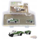 Dodge Power Wagon 1950, vert et blanc, remorque cargo 1/4 tonne - Hitch & Tow Series 32 - 1/64 GL - 32320 A