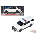 Chevrolet Tahoe 2025 véhicule de police pour poursuite - Blanc uni - Motormax 1/24 - 76816-WH