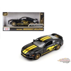 Ford Mustang GT 2018 - Noir mat et or - Motormax 1/24 - 79204 Passion Diecast