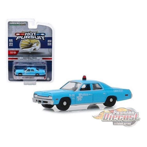 1974 Dodge Monaco - Montreal, Canada Police 1-64 greenlight 42890 A  Passion Diecast 