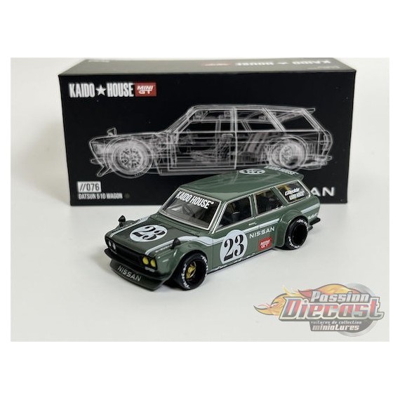 Mijo Exclusive - Kaido★House - Datsun 510 Wagon Green - Mini GT - Mijo Exclusives - 1/64 - KHMG010