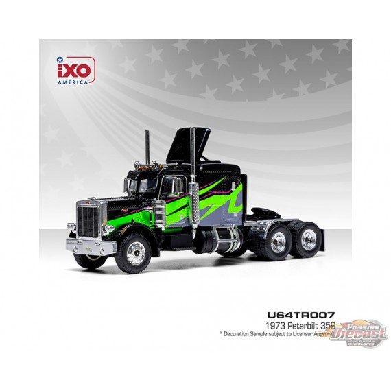 Peterbilt 359 1973 - Noir et citron vert - IXO Models - 1:64 - U64TR007 Passion Diecast