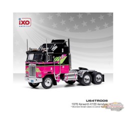 (Preorder) 1976 Kenworth K100 Aerodyne - Black and Pink - IXO Models - 1:64 - U64TR006