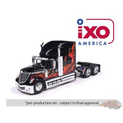 (Preorder) 2010 International Lonestar - Black with flames - IXO Models - 1:64 - U64TR008