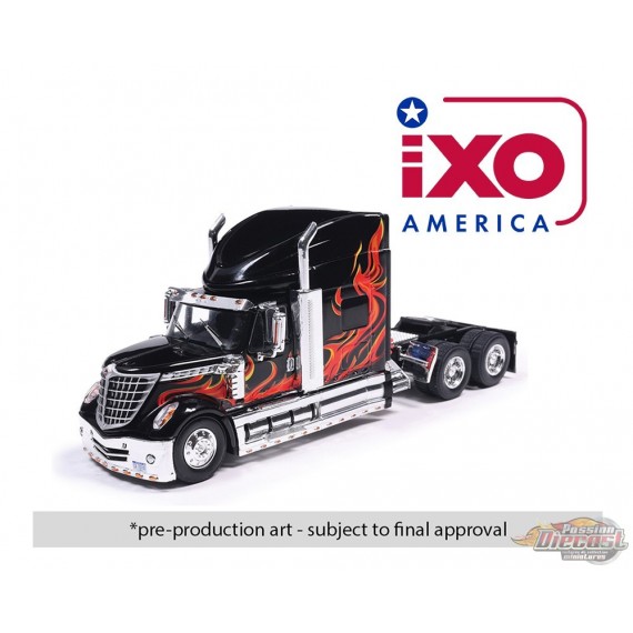 2010 International Lonestar - Black with flames - IXO Models - 1:64 - U64TR008 Passion Diecast