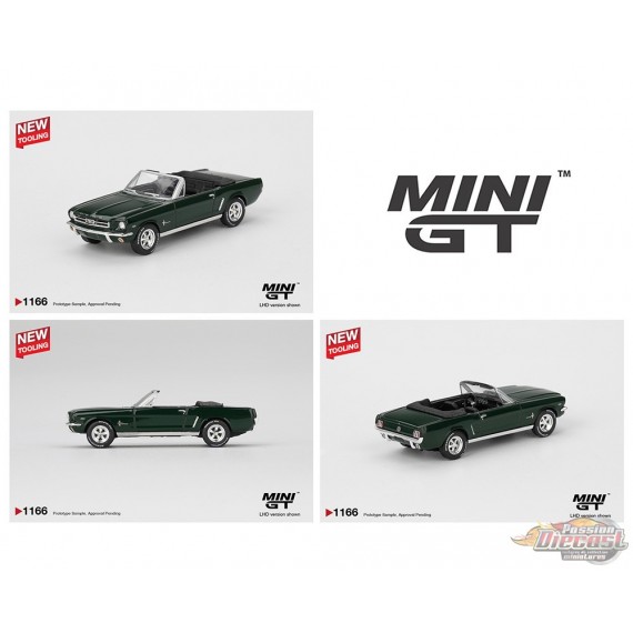 Ford Mustang Convertible 1964 - Highland Green - Mini GT - 1:64 - MGT01166 Passion Diecast