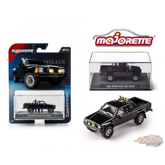 1985 Toyota Hilux Pick Up Truck - Noir - Majorette 1:64 - 8505001016 - Passion Diecast 