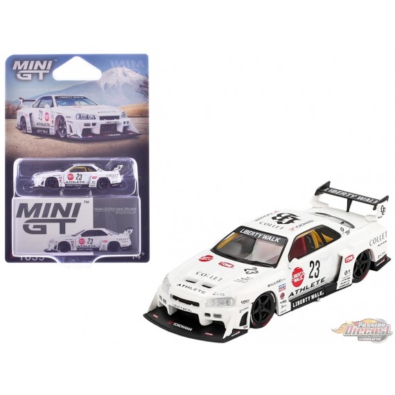 Nissan LB-ER34 Super Silhouette ATHLETE/COLLET - Mini GT - 1:64 - MGT01059 Passion Diecast