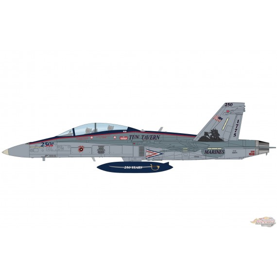 (Preorder) McDonnell Douglas F/A-18D Hornet / USMC VMFA-112 Cowboys, NAS JRB Fort Worth TX, USMC 250 ans 2025 / HM1:72 HA3593