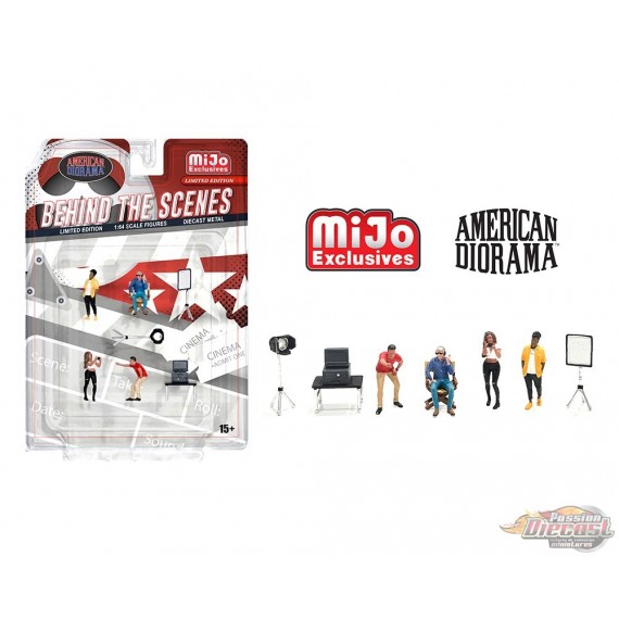 Dans les coulisses - Ensemble de 10 pièces métal - American Diorama 1/64 - AD-2426 Passion Diecast