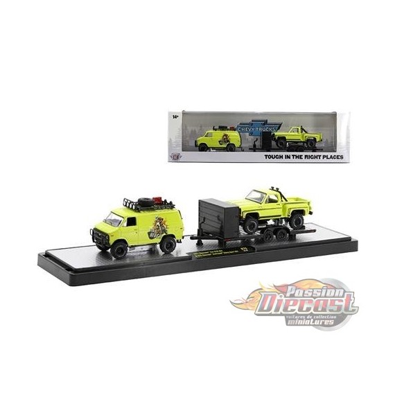 Auto-Haulers Release 70 - 1971 Chevrolet Van G10 & 1976 Chevrolet Scottsdale Sport - M2 Machine - 1:64 - 36000 R70