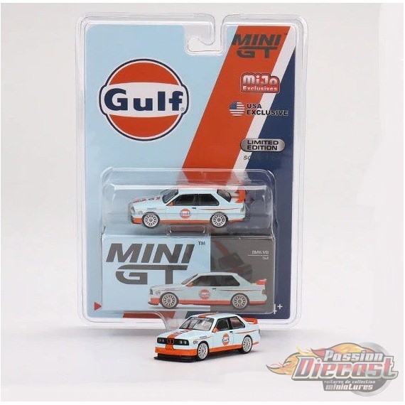 Mini GT - 1:64 - BMW M3 E30 Gulf Livery Limited Edition - Mijo Exclusives USA - MGT00314 Passion Diecast