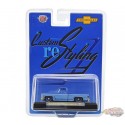 CHASE CAR 1973 Chevrolet Cheyenne Super 10 Custom Re Styling - Bleu - Hobby Exclusive - M2 Machine - 1:64 - 31500-HS71GR