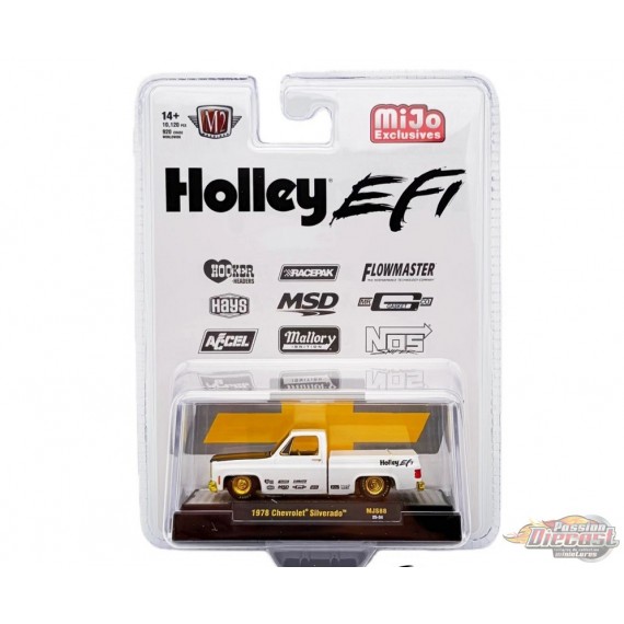 CHASE CAR 1978 Chevrolet Silverado Holley Custom - White - M2 Machine - 1:64 - 31500-MJS88GR