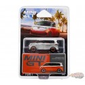CHASE CAR Volkswagen ID.Buzz Blanc Bonbon / Orange Énergétique - Mini GT - 1:64 - MGT01061GR