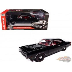 (Preorder) 1969 Dodge Coronet Super Bee (MCACN) Black with Red Interior - Auto World - 1/18 - AMM1347