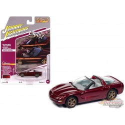 2003 Chevrolet Corvette 50th Anniversary Edition in Anniversary Red - Johnny Lightning 1/64 - JLSP387 B