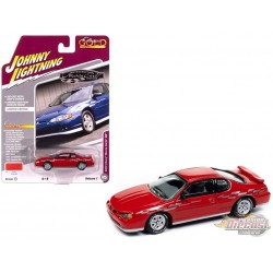2000 Chevrolet Monte Carlo SS in Torch Red with Checkered Side Stripe - Johnny Lightning 1/64 - JLSP391 A