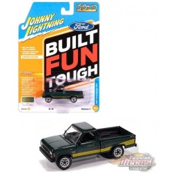 Ford Ranger STX 1987, couleur vert alpin avec bandes STX dorées - Johnny Lightning 1/64 - JLCG037 A Passion Diecast