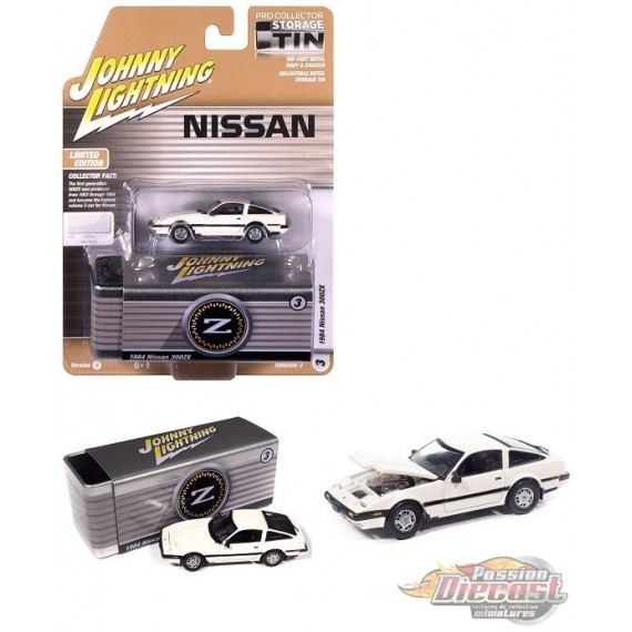 Nissan 300ZX 1984, blanc menthe - Johnny Lightning 1/64 - JLCT018 F Passion Diecast