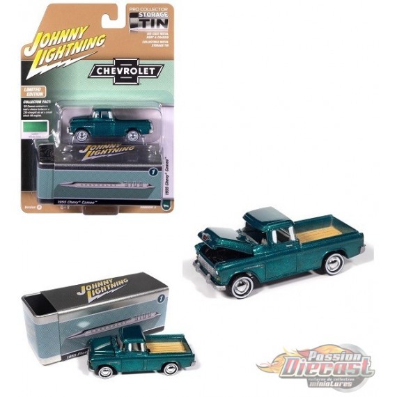 Chevrolet Cameo Pickup 1955 couleur turquoise - Johnny Lightning 1/64 - JLCT018 B Passion Diecast