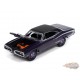 1970 Dodge Coronet Super Bee Plum Crazy Metallic Black Top and White Stripes - Johnny Lightning 1/64 - JLMC034 B E
