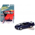 Nickey Chevrolet Camaro ZL1 2002 bleu métallisé avec bandes blanches - Johnny Lightning 1/64 - JLSP382 B