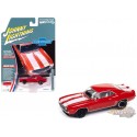 1969 Chevrolet Camaro Z28 in Red with White Stripes - Johnny Lightning 1/64 - JLSP381 B