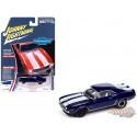 1969 Chevrolet Camaro Z28 in Metallic Blue with White Stripes - Johnny Lightning 1/64 - JLSP381 A