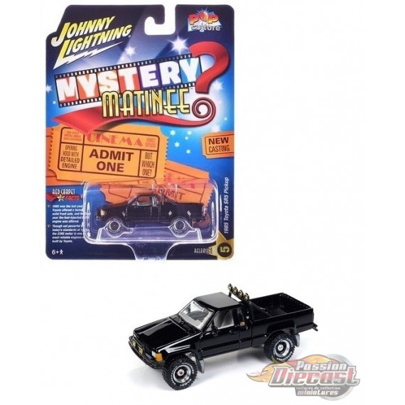 Mystery Matinee - 1985 Toyota SR5 Pickup in Black - Johnny Lightning 1/64 - JLPC014 E Passion Diecast