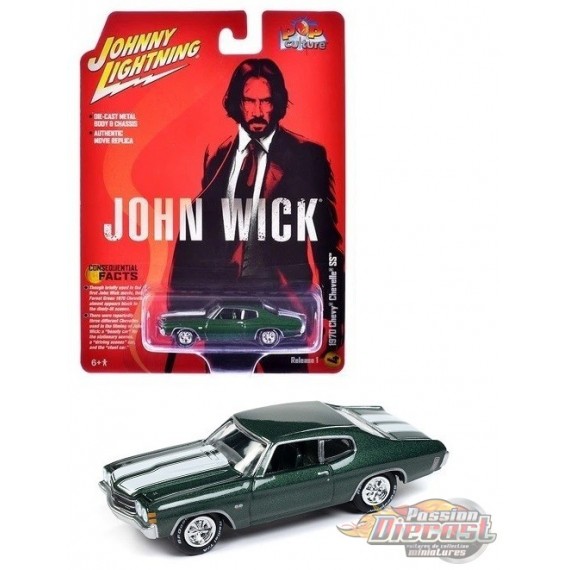 John Wick - 1970 Chevrolet Chevelle SS vert forêt métallisée - Johnny Lightning 1/64 - JLPC014 D Passion Diecast