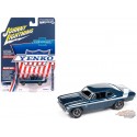 1970 Yenko Deuce Chevrolet Nova in Fathom Blue Poly with Whit - Johnny Lightning 1/64 - JLSP383 A