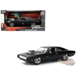 1970 Dodge Charger R/T Matt Black "Fast & Furious" (2009) Movie "Fast & Furious" Series - Jada - 1/24 - 35729
