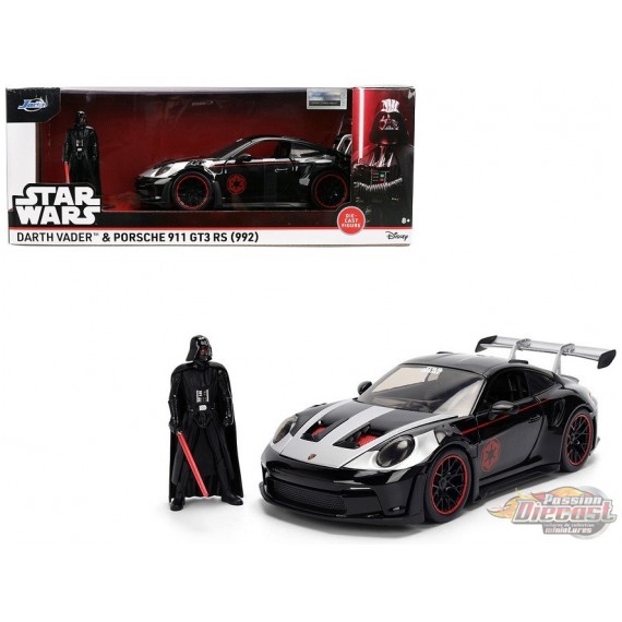 Star Wars Dark Vador et Porsche 911 GT3 RS (992) - Noir - Hollywood Rides - Jada - 1/24 - 36477