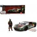 Ford GT verte (effet vieilli) de 2005 avec graphiques Boba Fett Star Wars - Hollywood Rides - Jada - 1/24 - 36909