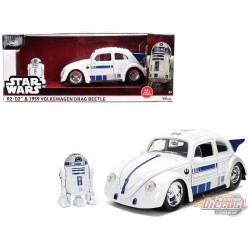 Star Wars R2-D2 and 1959 Volkswagen Drag Beetle - White - Hollywood Rides - Jada - 1/24 - 36912