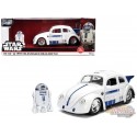 Star Wars R2-D2 et Volkswagen Beetle Drag de 1959 - Blanche - Hollywood Rides - Jada - 1/24 - 36912