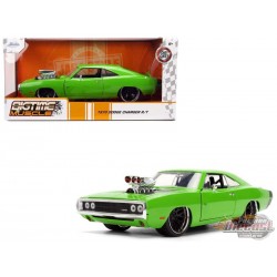 1970 Dodge Charger R/T with Blower Engine - Green - Bigtime Muscle - Jada - 1/24 - 36595
