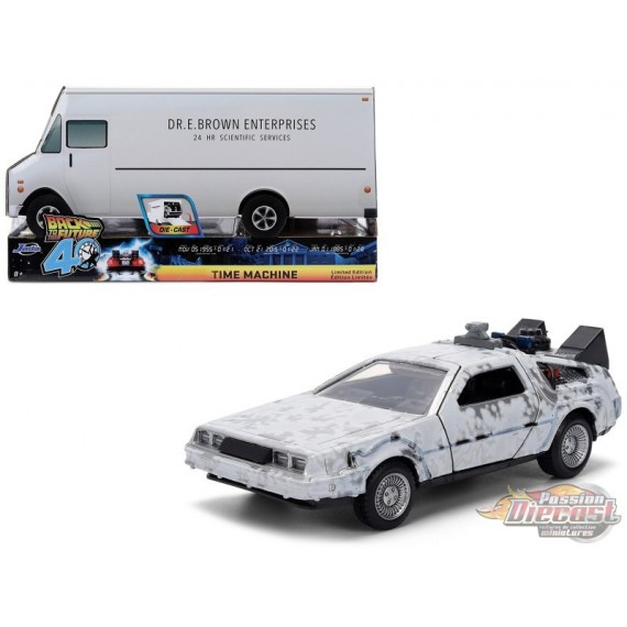 Retour vers le futur 40e anniversaire avec camion et emballage assorti - Rides Hollywood - Jada 1/32 - 36848