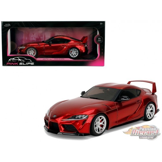 Toyota GR Supra Rouge Métallisé - Pink Slips - Jada 1/18  - 36468 Passion Diecast 