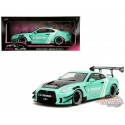 (Preorder) Nissan GT-R (R35) Liberty Walk Body Kit 2.0 bleu pâle - Pink Slips - Jada 1/18 - 36382